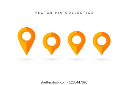 Location pin. Map pin flat icon vector design.