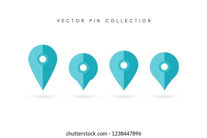 Location pin. Map pin flat icon vector design.
