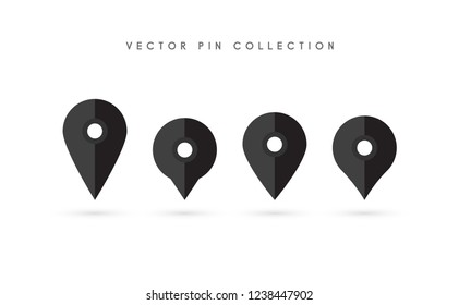 Location pin. Map pin flat icon vector design.