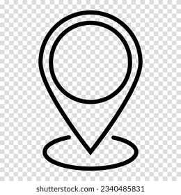 Location pin map icon. Flat design. Vector illustration sign on a transparent background.