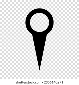 Location pin map icon. Flat design. Vector illustration sign on a transparent background.