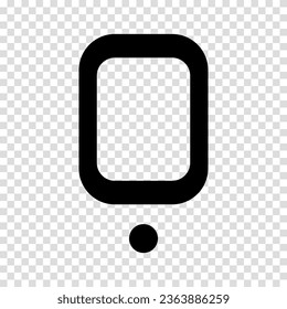 Location pin map icon. Flat design. Vector illustration sign on a transparent background.