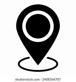 Location pin map icon. Flat design. Vector illustration sign on a white isolated background.