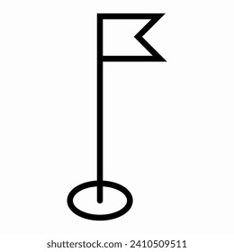 Location pin map icon. Flat design. Vector illustration sign on a white isolated background.