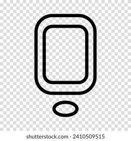 Location pin map icon. Flat design. Vector illustration sign on a transparent background.