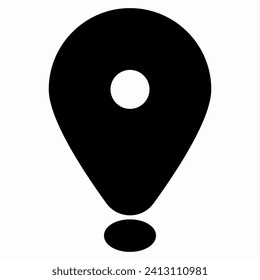Location pin map icon. Flat design. Vector illustration sign on a white isolated background.