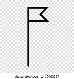 Location pin map icon. Flat design. Vector illustration sign on a transparent background.
