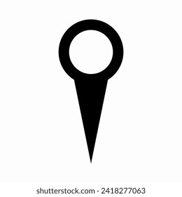 Location pin map icon. Flat design. Vector illustration sign on a white isolated background.