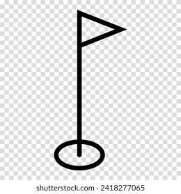 Icono de asignación de pines de ubicación. Diseño plano. Señal de la ilustración del vector en un fondo transparente.