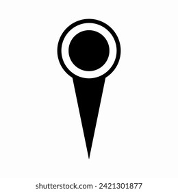 Location pin map icon. Flat design. Vector illustration sign on a white isolated background.