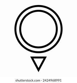 Location pin map icon. Flat design. Vector illustration sign on a white isolated background.