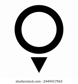Location pin map icon. Flat design. Vector illustration sign on a white isolated background.