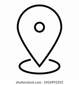 Symbol für die Standortpinzuordnung. Flaches Design. Vektorillustration-Schild auf weißem, isoliertem Hintergrund.