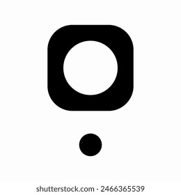 Location pin map icon. Flat design. Vector illustration sign on a white isolated background.