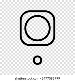Location pin map icon. Flat design. Vector illustration sign on a transparent background.