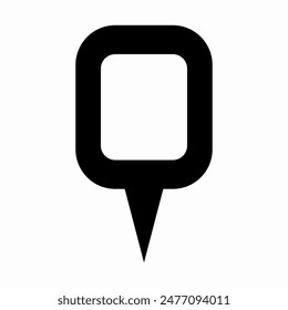 Location pin map icon. Flat design. Vector illustration sign on a white isolated background.