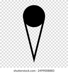 Location pin map icon. Flat design. Vector illustration sign on a transparent background.