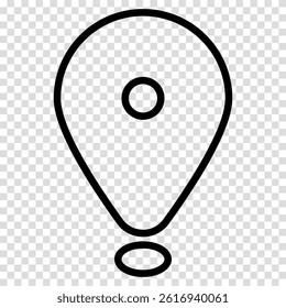 Location pin map icon. Flat design. Vector illustration sign on a transparent background.