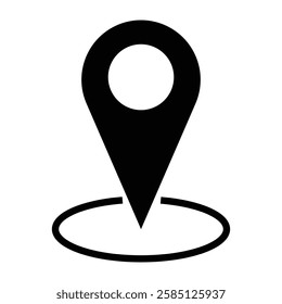 Location pin Map icon.  route map vector illustration.