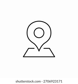 Vector de signo de icono de mapa de pin de ubicación