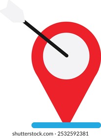 Location Pin Map Icon Vector Flat Illustration