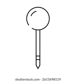 location pin map line icon vector. location pin map sign. isolated contour symbol black illustration