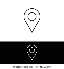 Location Pin, Map Marker, Destination Icon, vector, logo, clipart, illustration design. Editable location pin icon design.