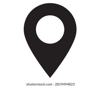 Location pin map marker icon for navigation services and geographic tagging with location navigation geographic position interface
