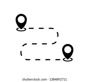 Location pin or map pointer icon, vector symbol