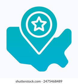 Location Pin, Map Pointer Vector Icon. Isolated Gradient Vector Icon.