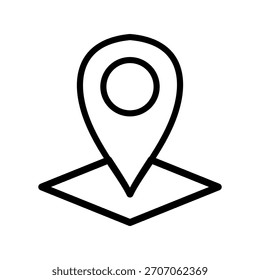 Ícone de marcador ou pin de local. Ilustração de vetor plano para navegação de mapas, destino de viagem e GPS.