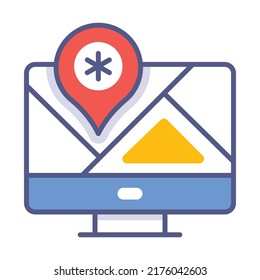 Location Pin Modern Concepts Design, Vector Illustration