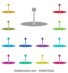 Location, pin multi color icon. Simple glyph, flat vector of location icons for ui and ux, website or mobile application