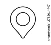 location pin navigation map icon in line design. location pin navigation map marker gps position on white background vector. location editable stroke icon