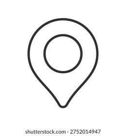 location pin navigation map icon in line design. location pin navigation map marker gps position on white background vector. location editable stroke icon