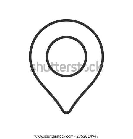 location pin navigation map icon in line design. location pin navigation map marker gps position on white background vector. location editable stroke icon
