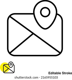 Location Pin Navigation Vector Line Icon