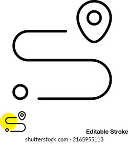Location Pin Navigation Vector Line Icon