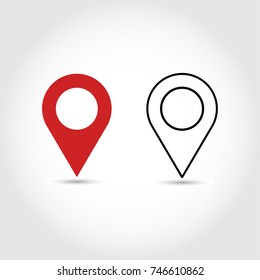 Location Pin With O