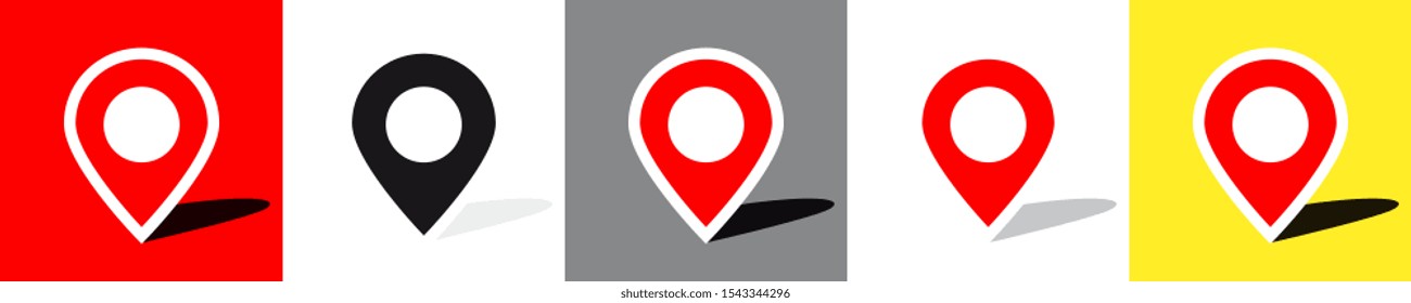 Location pin on different backgrounds