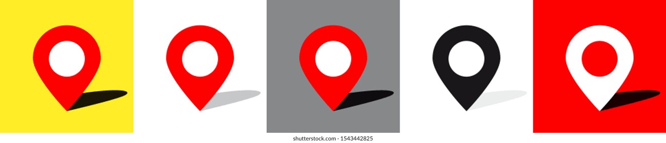 Location pin on different backgrounds