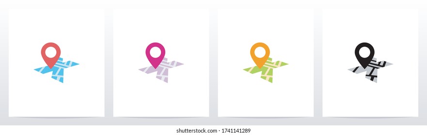 Location Pin On Letter Logo Design X