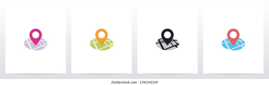 Location Pin On Letter Logo Design O