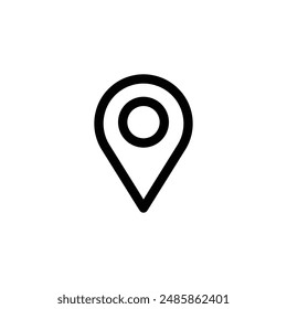 location pin on map destination rute outline style