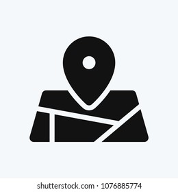 Location pin on map icon vector
