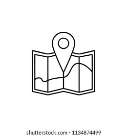 location pin on map icon, vector