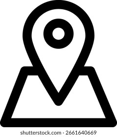 Location Pin on Map Icon: Navigation and Place Marker