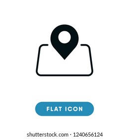Location pin on map vector icon