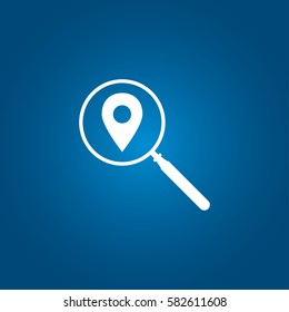 location pin on search icon