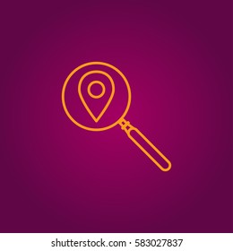 location pin on search icon